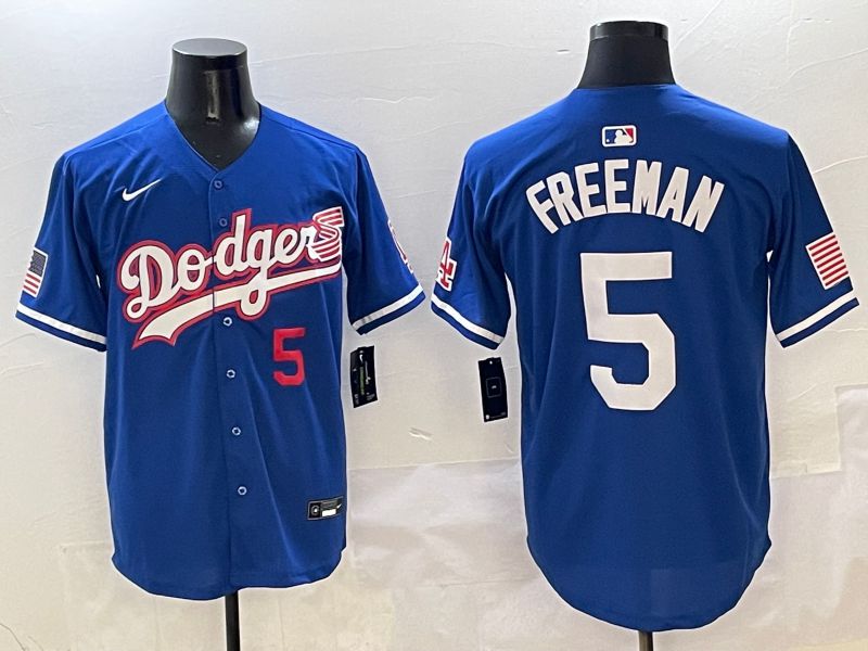 Men Los Angeles Dodgers #5 Freeman Blue Second generation Joint Name Nike 2025 MLB Jersey style 4->los angeles dodgers->MLB Jersey